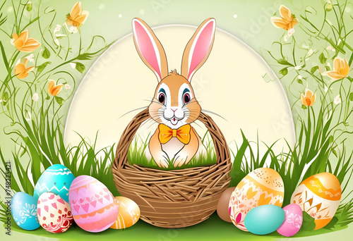 Easter bunny with eggs © G.E.G Digital Media