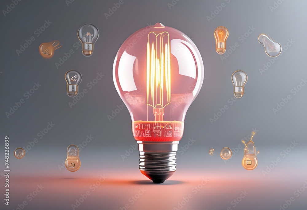 light bulb with idea light bulb with idea