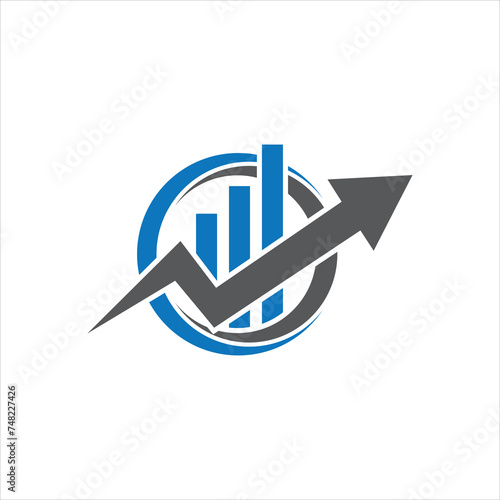 arrow icon, abstract blue icon, financial logo, financial business logo, financial iconic business logo, logo