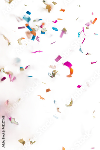 colorful confetti isolated

