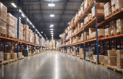 Large warehouse is equipped with inventory management systems