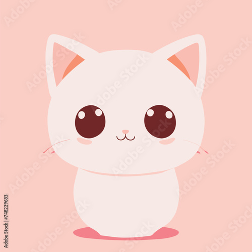 cute cat coffee vector, vector illustration kawaii