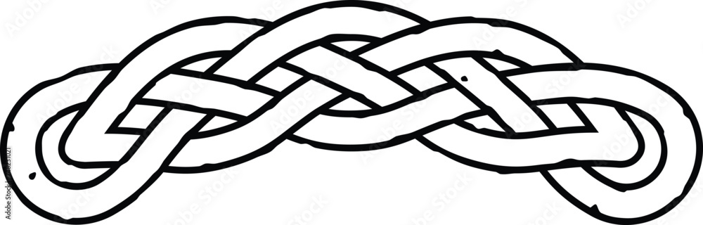 Grunge Curved Celtic Knot Border Ornament Grunge Curved Celtic Knot Border Ornament