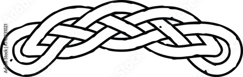 Grunge Curved Celtic Knot Border Ornament