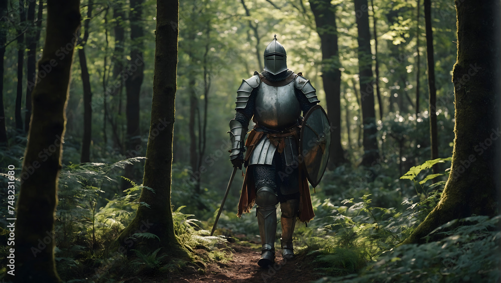 knight in the woods