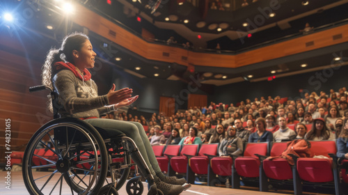 Leadership on Wheels: Young Woman's Expert Session in Bright Auditorium 