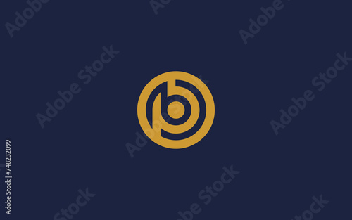 letter pb with circle logo icon design vector design template inspiration