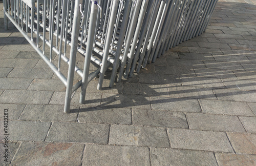 Mobile fences stacked for next mass event