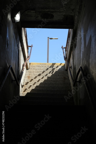 Fototapeta Naklejka Na Ścianę i Meble -  industrial stairway to the sky