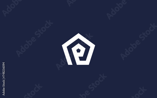 letter p with pentagon logo icon design vector design template inspiration photo