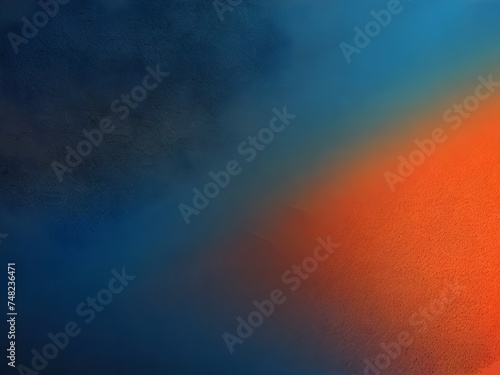 A blue and orange gradient background with grain texture. generative AI