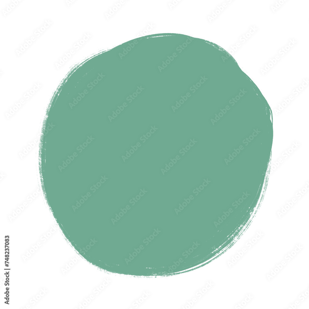 Icône ronde verte minimaliste  - obrazy, fototapety, plakaty 