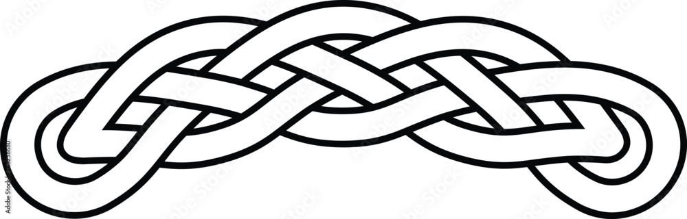 Curved Celtic Knot Border Ornament Curved Celtic Knot Border Ornament