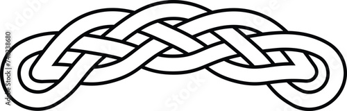 Curved Celtic Knot Border Ornament
