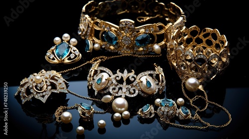 Precious jewel treasure diamond feminine expensive gem jewellery glamour jewelry ring silver orn ai generative image