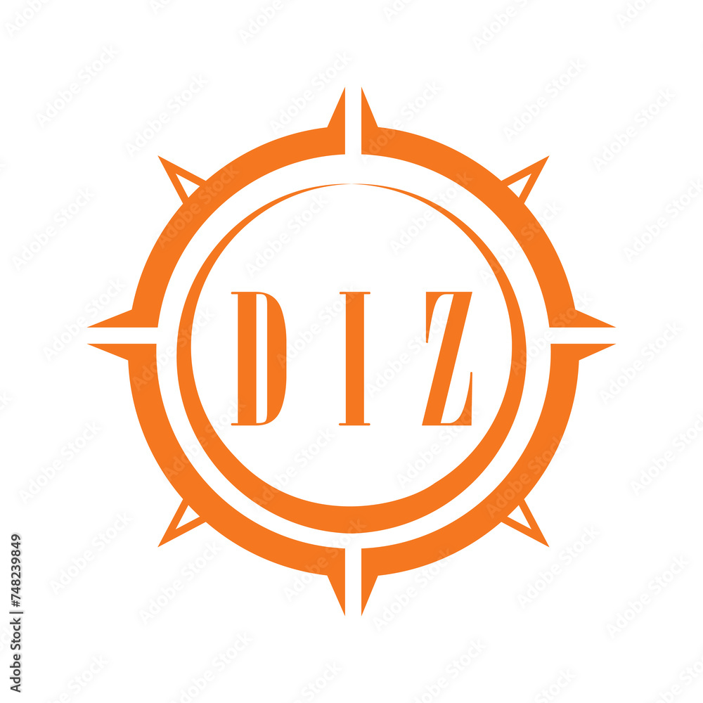 DIZ letter design. DIZ letter technology logo design on white background. DIZ Monogram logo design for entrepreneur and business.