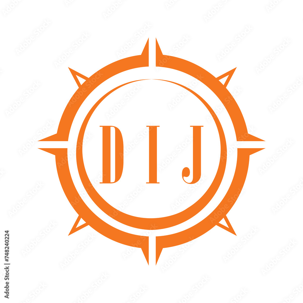 DIJ letter design. DIJ letter technology logo design on white background. DIJ Monogram logo design for entrepreneur and business.