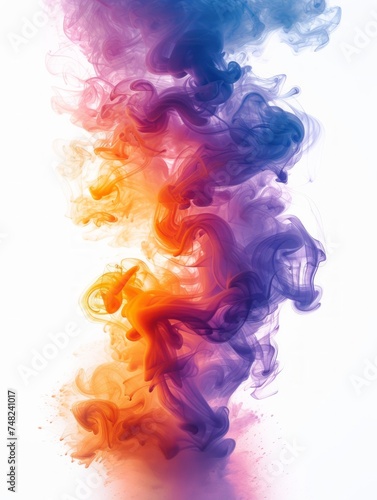 Vibrant Watercolor Smoke Background Generative AI