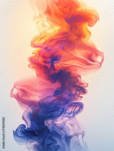 Vibrant Watercolor Smoke Background Generative AI