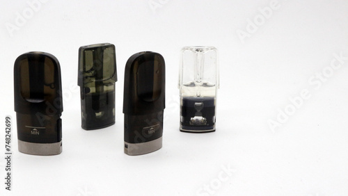 The cartridge part papor or vape is black, photo