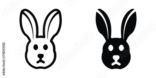 Rabbit icon. sign for mobile concept and web design. vector illustration photo