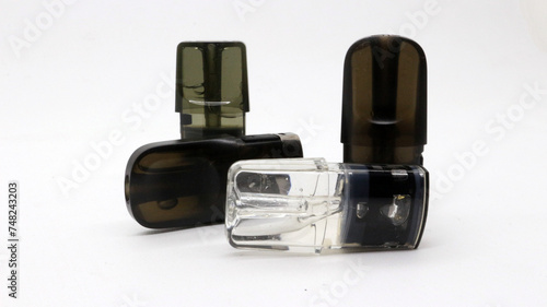 The cartridge part papor or vape is black, photo