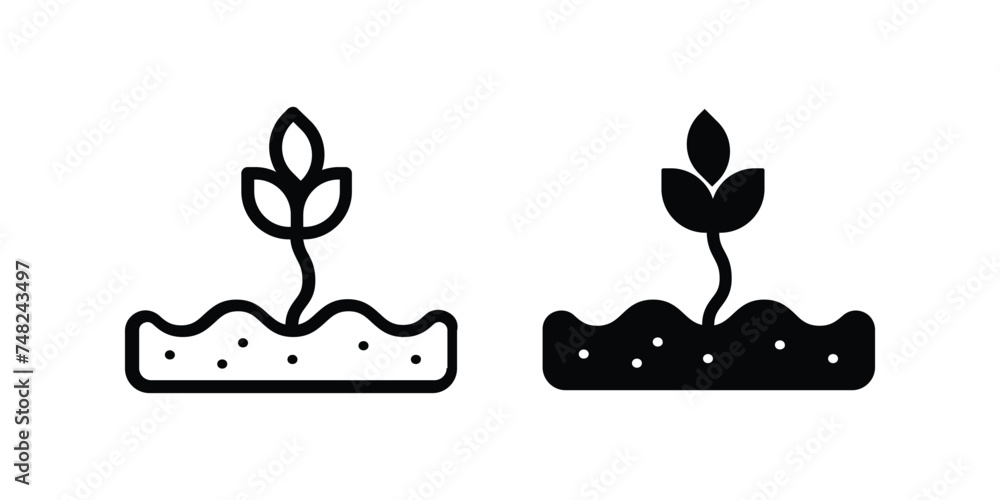 Sprout icon. sign for mobile concept and web design. vector illustration Sprout icon. sign for mobile concept and web design. vector illustration
