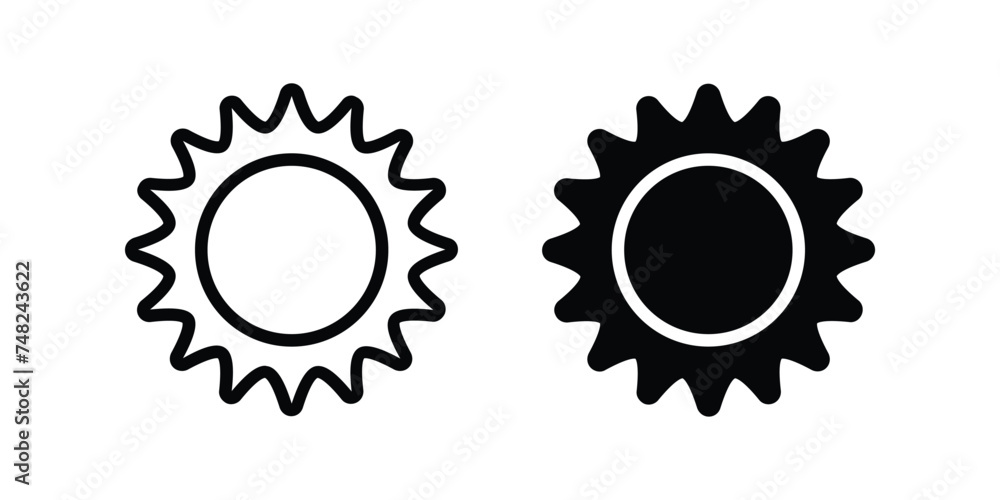 Sun icon. sign for mobile concept and web design. vector illustration