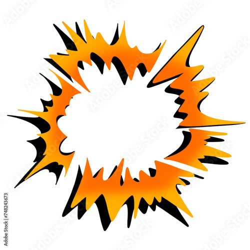 Comic effect on transparent background 