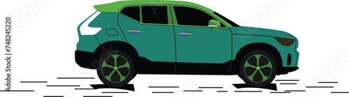 Car vector flat illustration