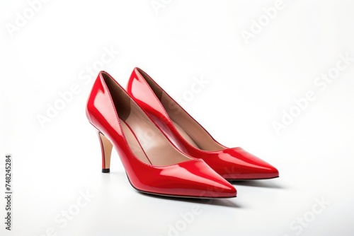red shoes on a white background