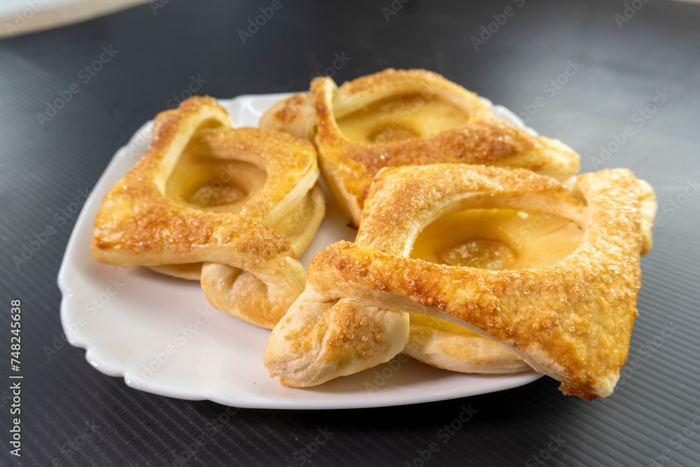 Puff Pastry Pineapple tarts. Pastry. food concept. diet