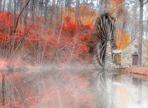 old mill in the woods