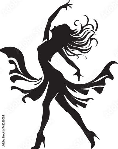 Dancing girl vector illustration 