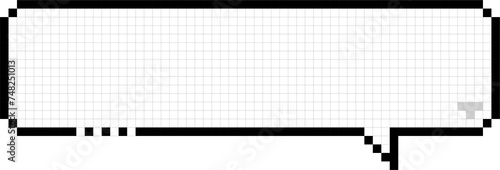 8bit retro game pixel speech bubble balloon icon sticker memo keyword planner text box banner, flat png transparent element design