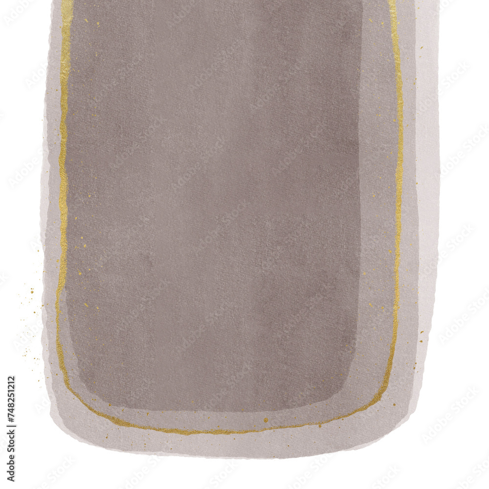 Beige Textured Element With Gold Splashes Beige Textured Element With Gold Splashes
