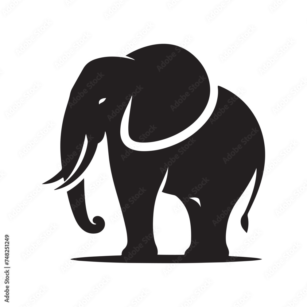 Gentle Giant: Elephant Silhouette - Capturing the Majesty and Serenity of the Magnificent Creature in Simple Form. Elephant Vector, Elephant Illustration. Gentle Giant: Elephant Silhouette - Capturing the Majesty and Serenity of the Magnificent Creature in Simple Form. Elephant Vector, Elephant Illustration.