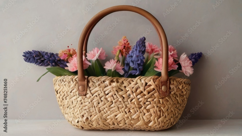 basket with flowers