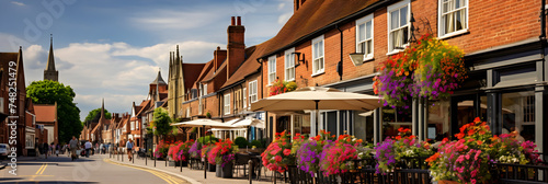 Charming Aylesbury Town Centre Highlighting Historic Pubs and Traditional Cobblestone Streets © Chester