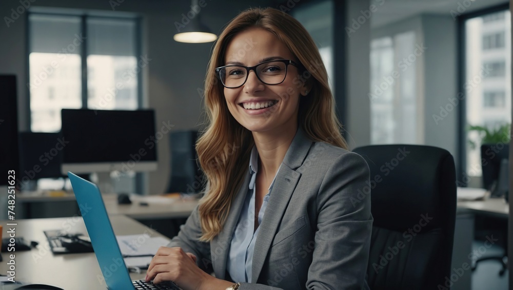 Leader, smile and portrait of business woman in an finance agency, startup or company office with growth, Development, laughing and young accountant confident as a corporate manager at workplace Leader, smile and portrait of business woman in an finance agency, startup or company office with growth, Development, laughing and young accountant confident as a corporate manager at workplace