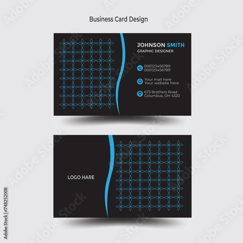 Modern corporate business card design template