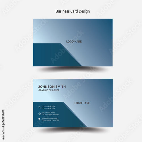 Modern corporate business card design template