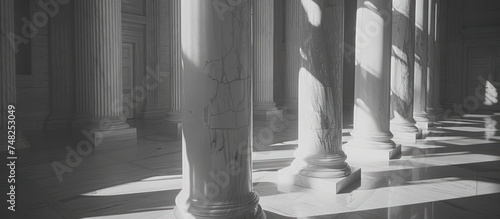 detail of columns and marble steps