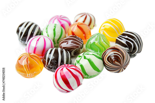 colorful isolated candies on white background 