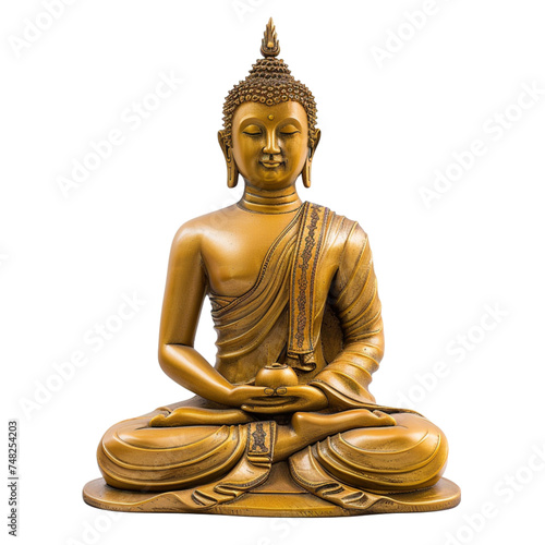 The Buddha is isolated on a white background With clipping path