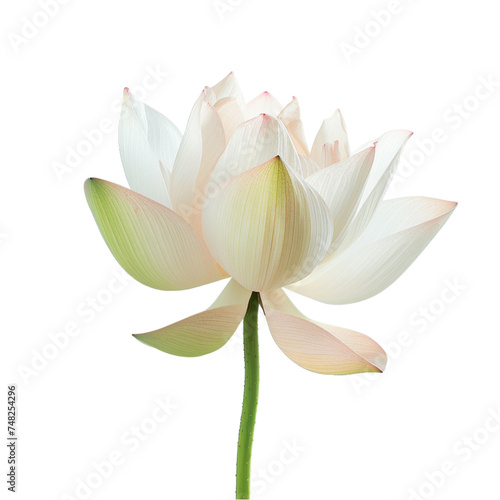 The lotus is isolated on a white background. With clipping path