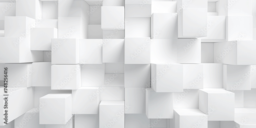 Abstract 3d white cubes background, geometric pattern texture. Abstract 3d white cubes background, geometric pattern texture.