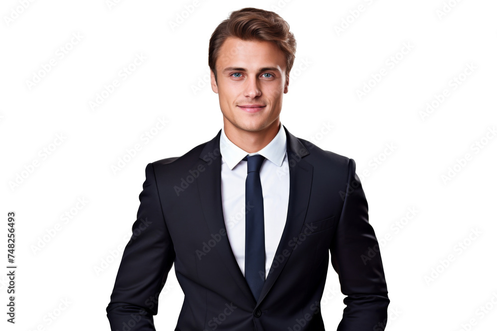 Studio portrait of handsome Caucasian Americana businessman wear formal suit and necktie with a beautiful smiling isolated on transparent png background, CEO manager with smart look. Studio portrait of handsome Caucasian Americana businessman wear formal suit and necktie with a beautiful smiling isolated on transparent png background, CEO manager with smart look.