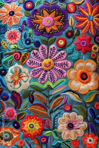 Experience the beauty of Mexican Huichol patterns in this design