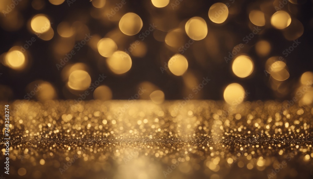 Abstract, bokeh lights against a dark backdrop, creating a festive and warm ambiance.